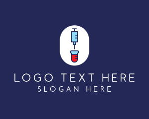 Test Tube - Syringe Test Tube logo design