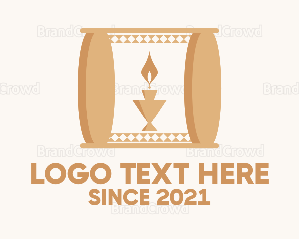 Religious Pillar Candle Logo