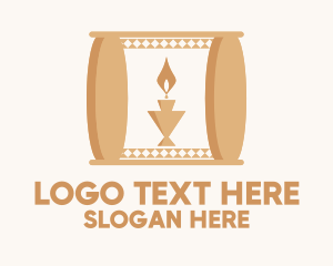 Religious Pillar Candle  Logo