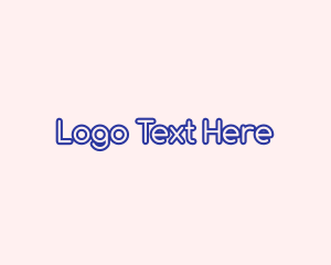 Purple Girl - Purple Outline Text logo design