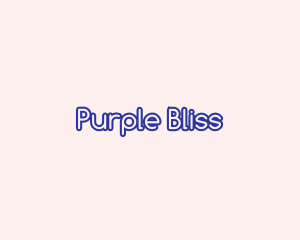 Purple Outline Text logo design