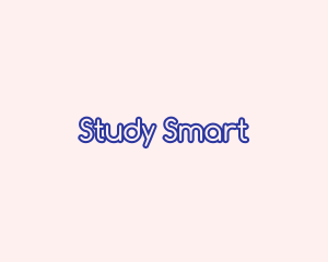 Student - Purple Outline Text logo design