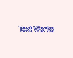 Text - Purple Outline Text logo design