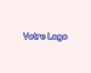 Purple - Purple Outline Text logo design