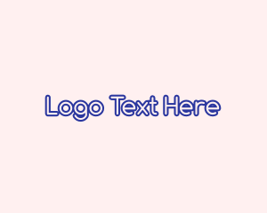 Purple Outline Text Logo