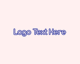 Babysitter - Purple Outline Text logo design
