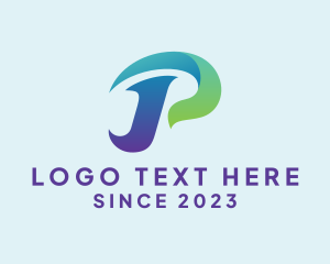 App - Modern Gradient Letter P logo design