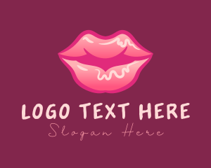 Lady - Luscious Pink Lips logo design