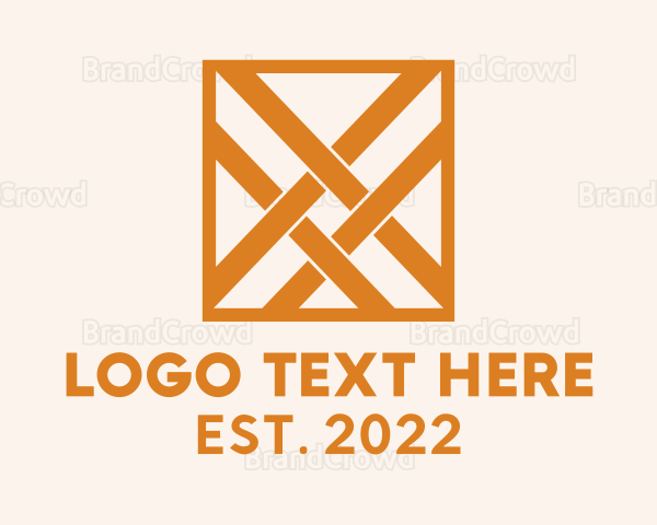 Orange Square Weave Textile Logo