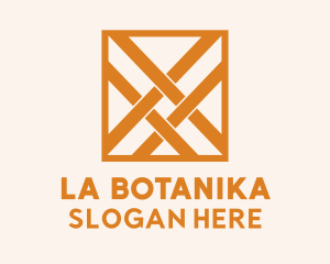 Orange Square Weave Textile  Logo