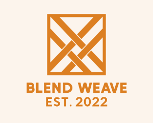 Orange Square Weave Textile  logo design