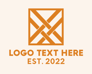 Architect - Orange Square Weave Textile logo design