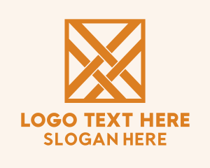 Orange Square Weave Textile  Logo