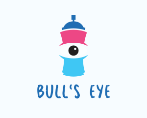 One Eyed Spray Can logo design