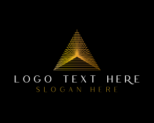 Real Estate - Luxe Pyramid Triangle logo design
