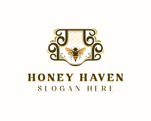 Beekeeper - Apothecary Honey Bee logo design