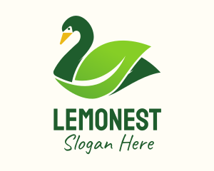 Wild Leaf Swan Logo