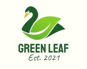 Wild Leaf Swan logo design