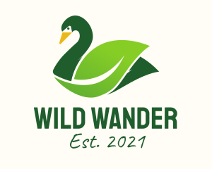 Wild Leaf Swan logo design