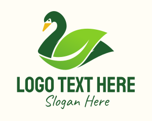 Wild Leaf Swan Logo