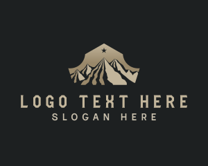 Peak - Mountain Destination Outdoor logo design
