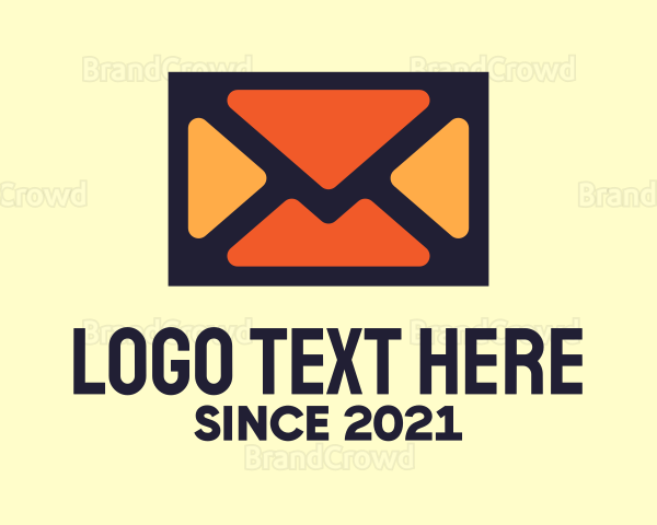 Orange Envelope Mail Logo