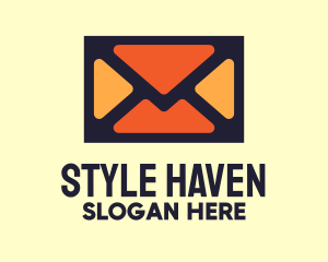 Orange Envelope Mail Logo