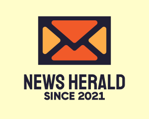 Herald - Orange Envelope Mail logo design