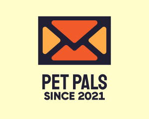 Orange Envelope Mail logo design