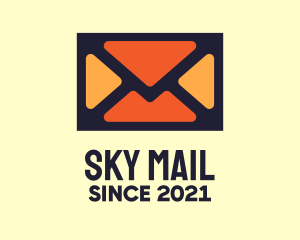 Orange Envelope Mail logo design