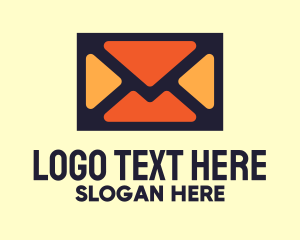 Orange Envelope Mail Logo