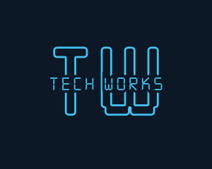 Futuristic Cyber Tech  logo design