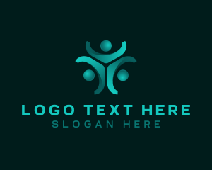 Human - People Organization Foundation logo design
