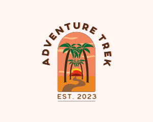 Backpacker - Pathway Road Beach logo design