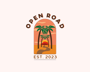 Pathway Road Beach logo design