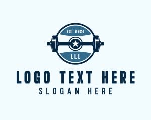 Workout - Barbell Workout Gym logo design