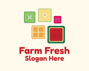 Cube Fresh Fruits logo design