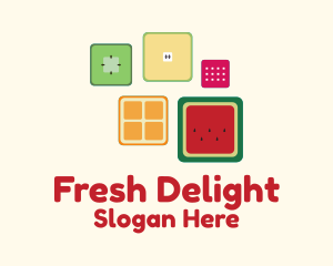 Fruit Salad - Cube Fresh Fruits logo design