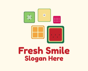 Cube Fresh Fruits logo design