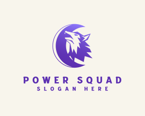 Squad - Hunter Wolf Howl logo design