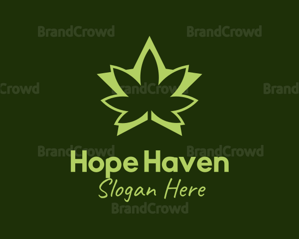 Green Weed Star Logo