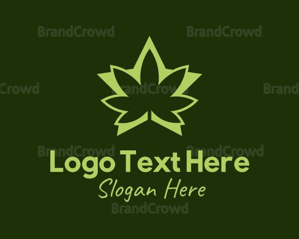 Green Weed Star Logo