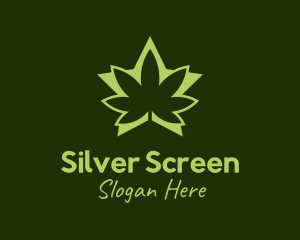 Cannabis - Green Weed Star logo design