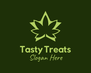 Edibles - Green Weed Star logo design