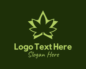 Star - Green Weed Star logo design