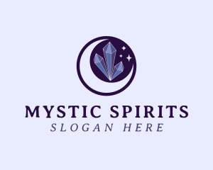 Crystal Moon Stars logo design