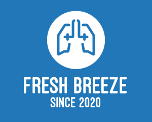 Inhale - Blue Respiratory Lungs Hospital logo design