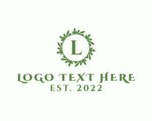 Wreath - Herbal Leaf Organic logo design