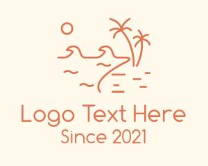 Destination - Minimalist Summer Beachfront logo design