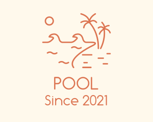 Palm Tree - Minimalist Summer Beachfront logo design